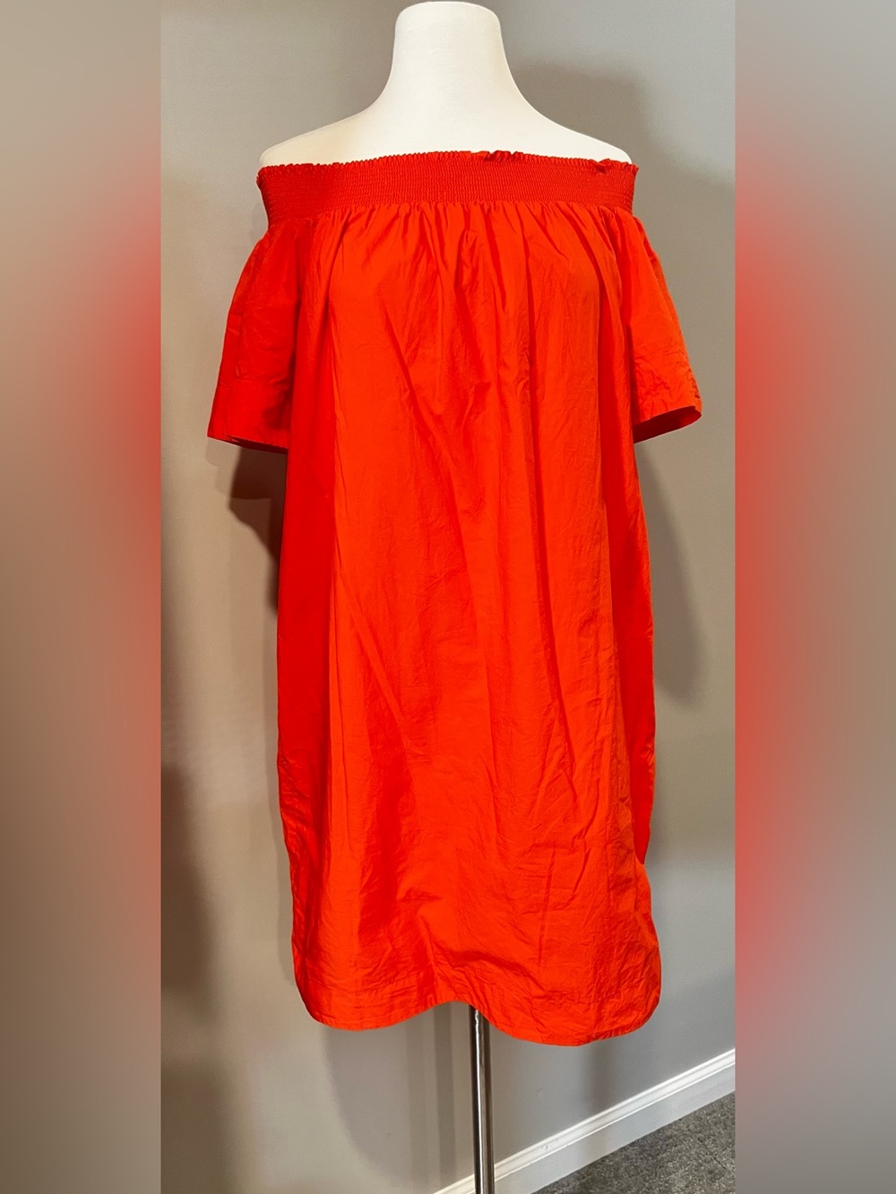 Off-Shoulder Orange Women’s Dress